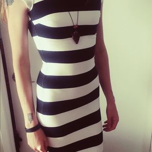 Zara Trafaluc Striped Midi Dress
